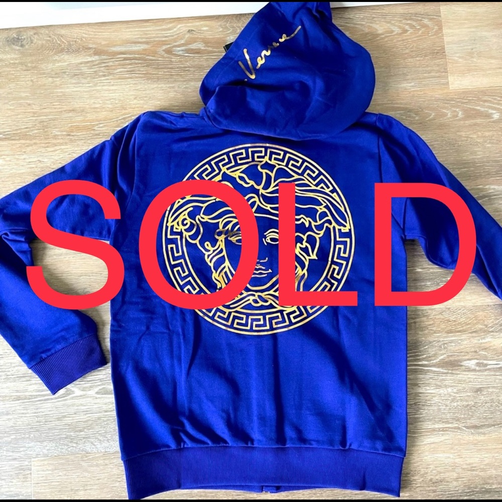Versace Medusa Zip Up, Royal Purple